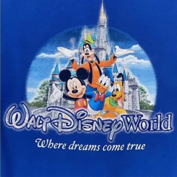 Walt Disney World Blue Hoodie jacket Mickey and friends Where Dream Come True - Picture 9 of 14